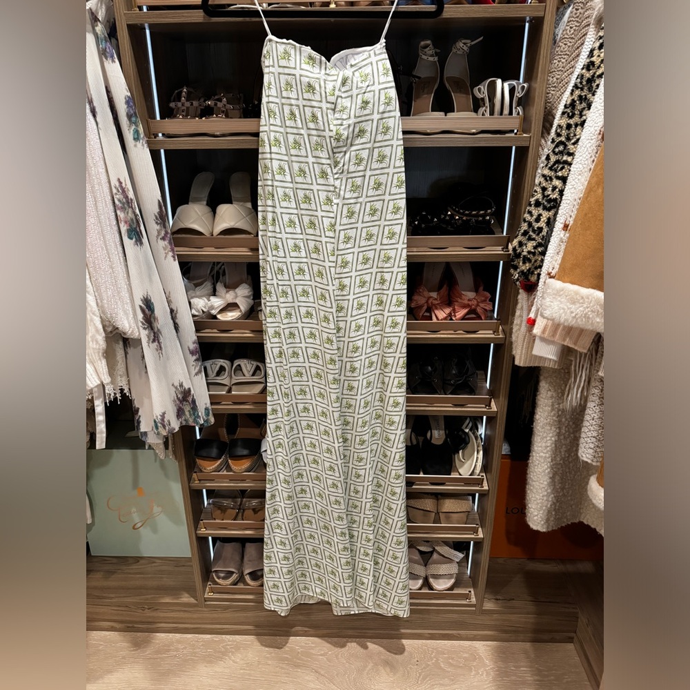 CAROLINE CONSTAS White Diamond Palm Kaia Dress - Picture 9 of 9